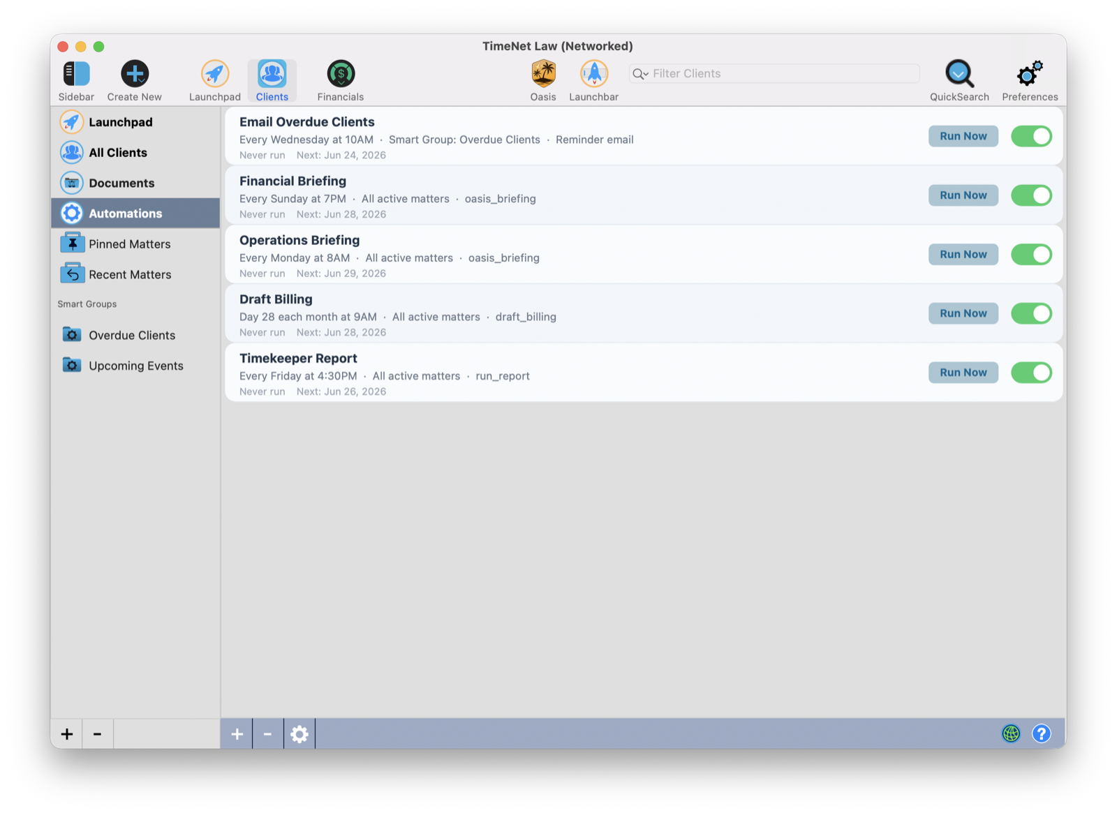 Automations running on a schedule