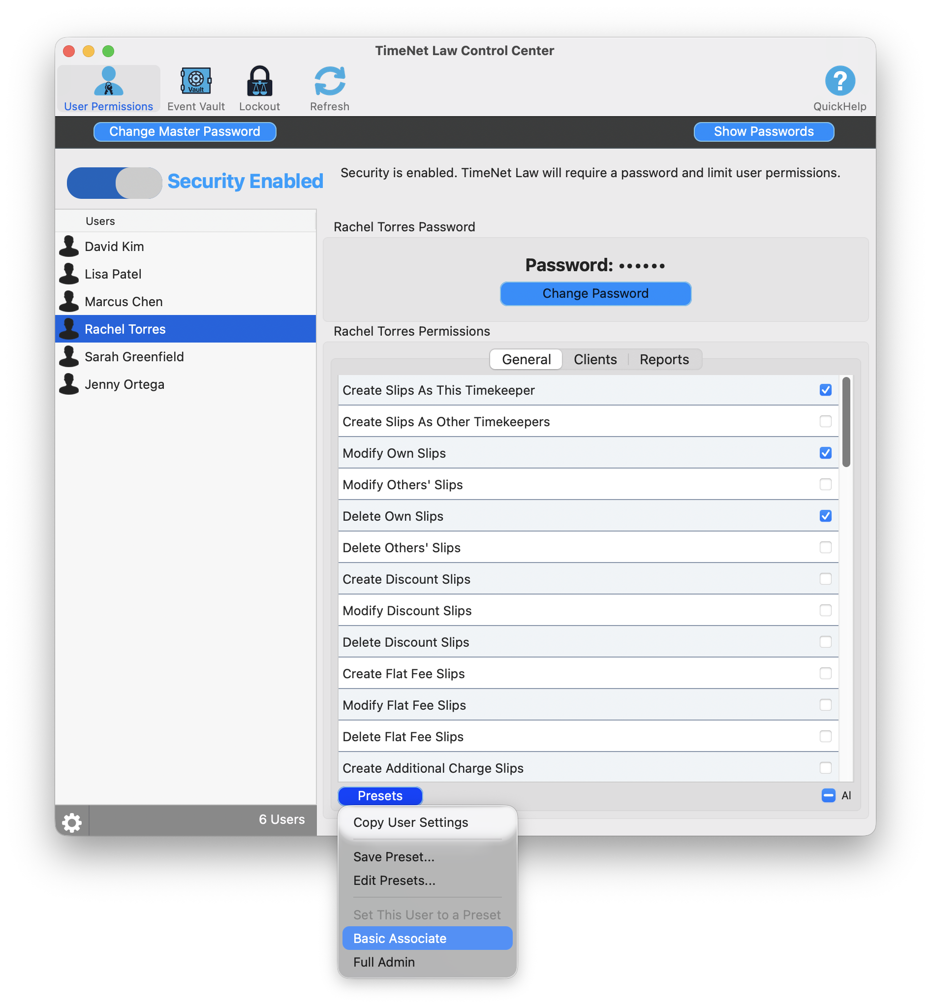 Control Center permissions