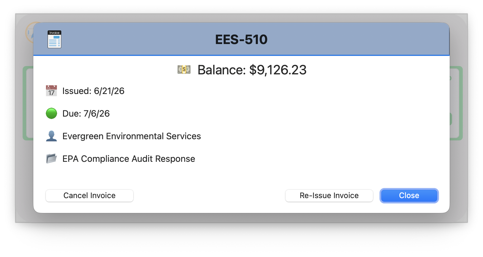 Launchbar querying invoice balance