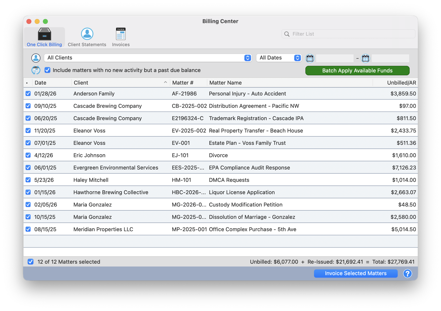 One-click billing