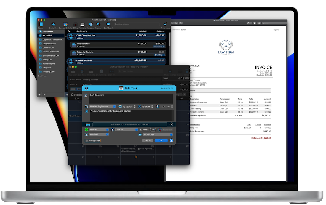 TimeNet Law Interface