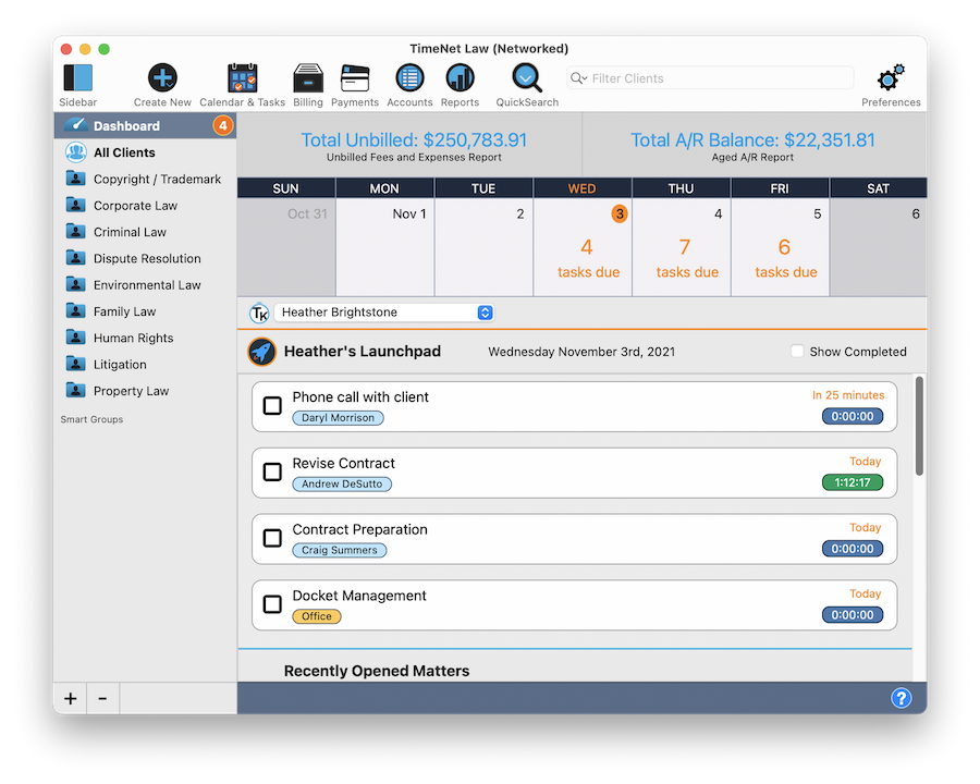 Legal Billing and Time Tracking software