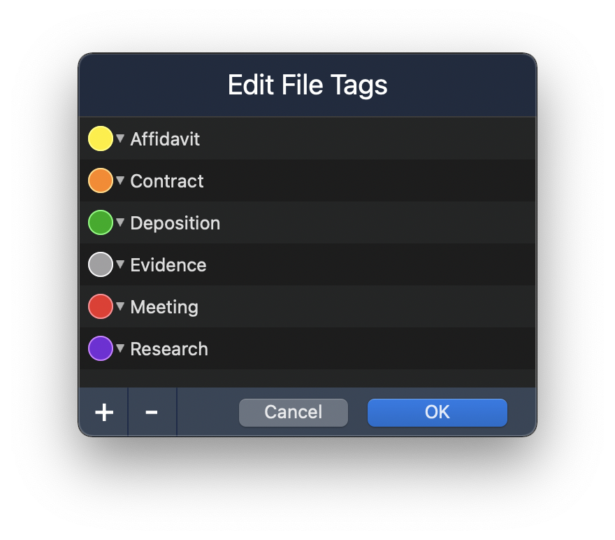Editing File Tags