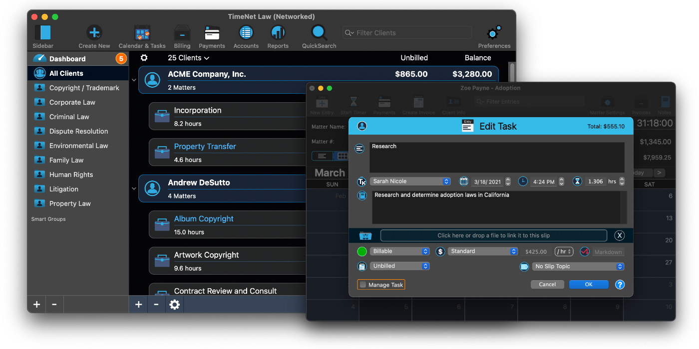 The best legal billing software for Mac