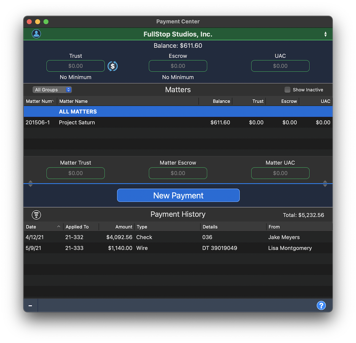 Accounting with evergreen retainers for lawyers