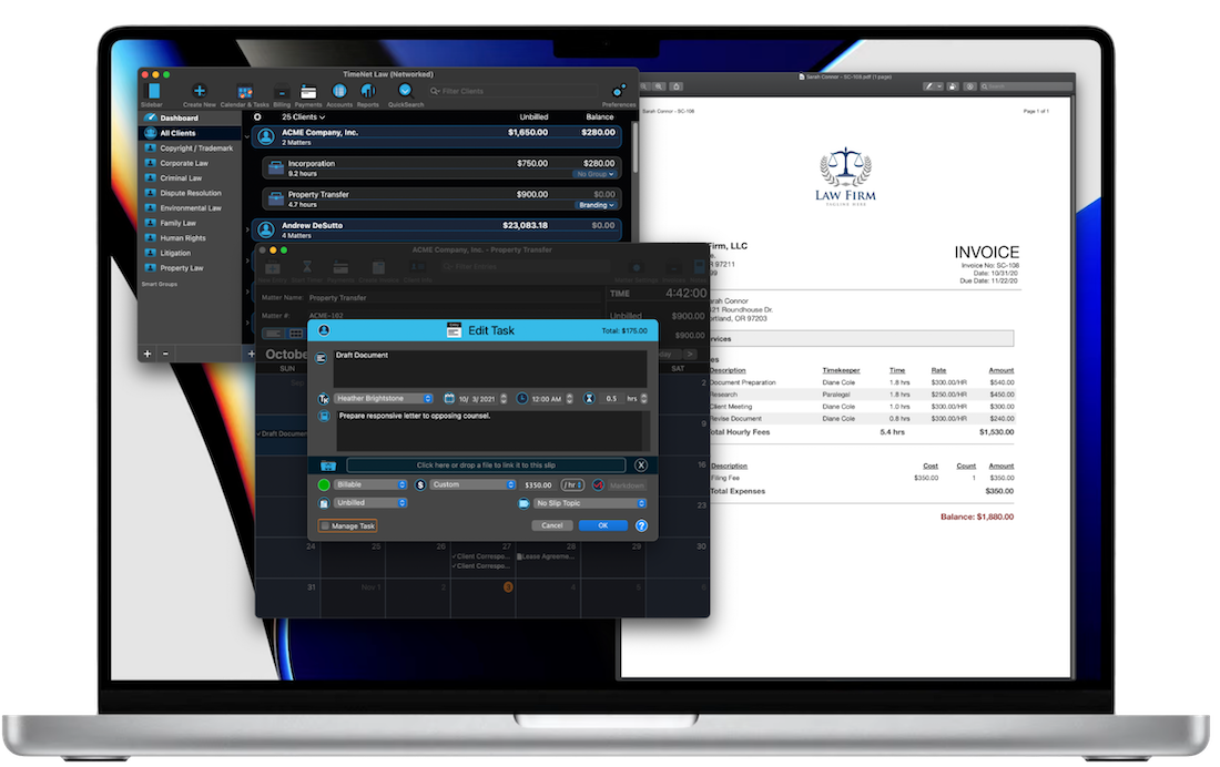 Legal billing software for Mac